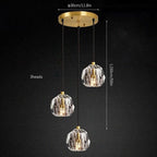 Luxury Faceted Crystal Cluster Chandelier by Bling Lighting Studio