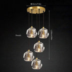 Luxury Faceted Crystal Cluster Chandelier by Bling Lighting Studio