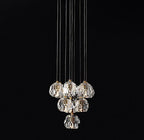 Luxury Faceted Crystal Cluster Chandelier by Bling Lighting Studio