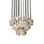 Luxury Faceted Crystal Cluster Chandelier by Bling Lighting Studio