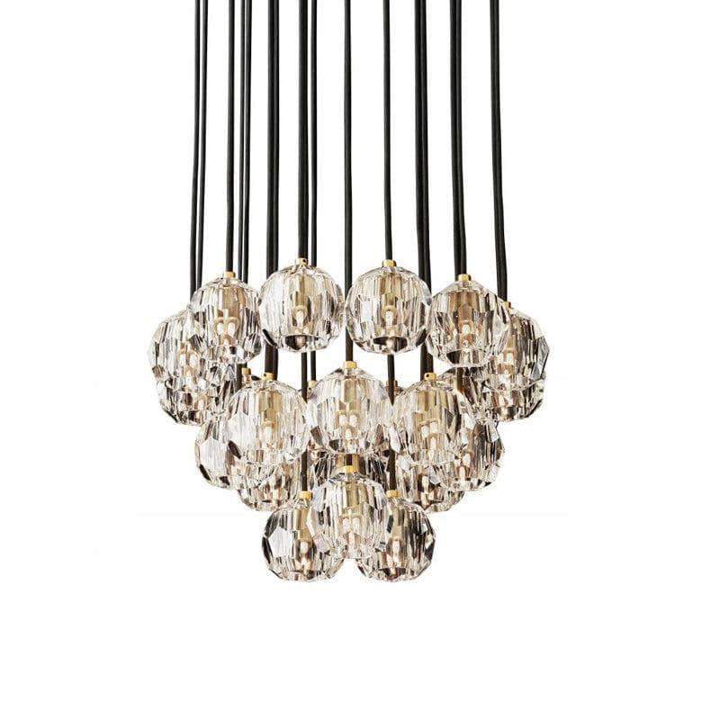 Luxury Faceted Crystal Cluster Chandelier by Bling Lighting Studio