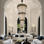 Luxury Oversize Crystal Chandelier for high ceiling staircase and foyer lighting