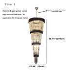 Luxury Oversize Crystal Chandelier for high ceiling staircase and foyer lighting