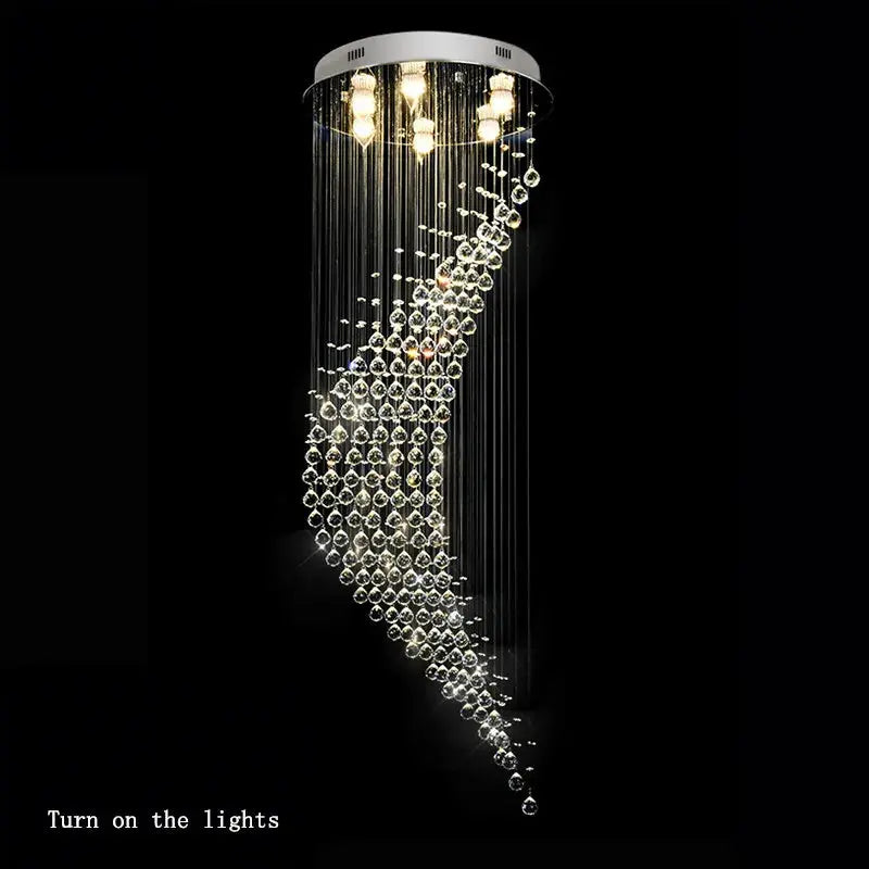 Luxury Raindrop Crystal Chandelier for Staircase and Foyer for high ceiling staircase and foyer lighting