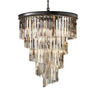 Luxury Tiered Crystal Chandelier for Foyer for high ceiling staircase and foyer lighting