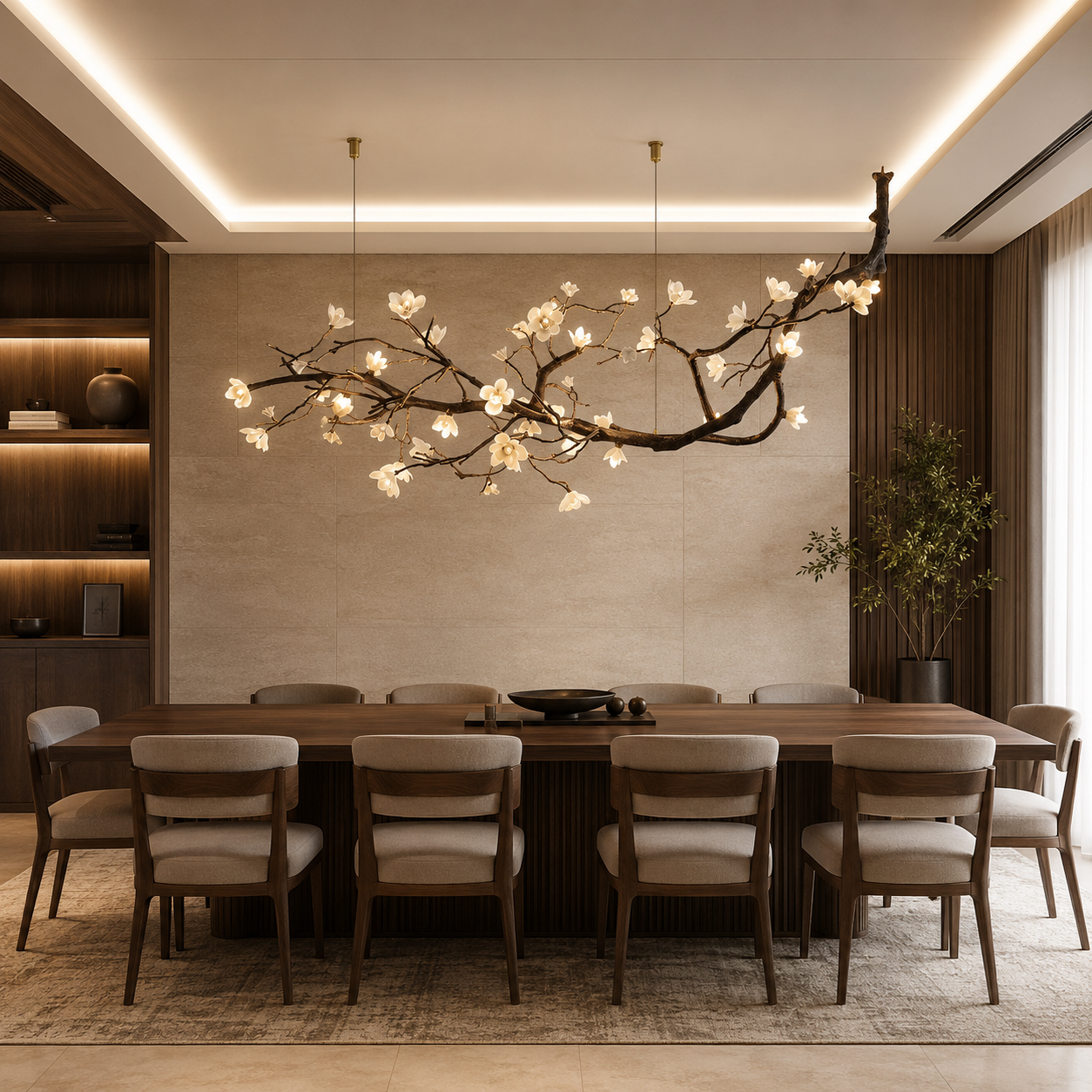 Wanos Ceramic Flower Branch Chandelier