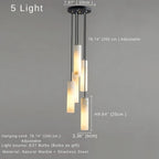 Marble Tube Chandelier for Living Room & Foyer for high ceiling staircase and foyer lighting