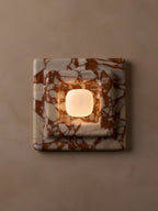 Marblume Square Marble Wall Lamp by Bling Lighting Studio