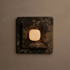 Marblume Square Marble Wall Lamp by Bling Lighting Studio