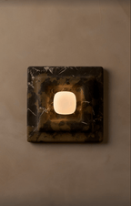Marblume Square Marble Wall Lamp by Bling Lighting Studio
