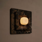 Marblume Square Marble Wall Lamp by Bling Lighting Studio