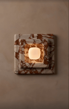 Marblume Square Marble Wall Lamp by Bling Lighting Studio