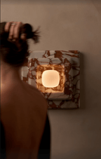 Marblume Square Marble Wall Lamp by Bling Lighting Studio