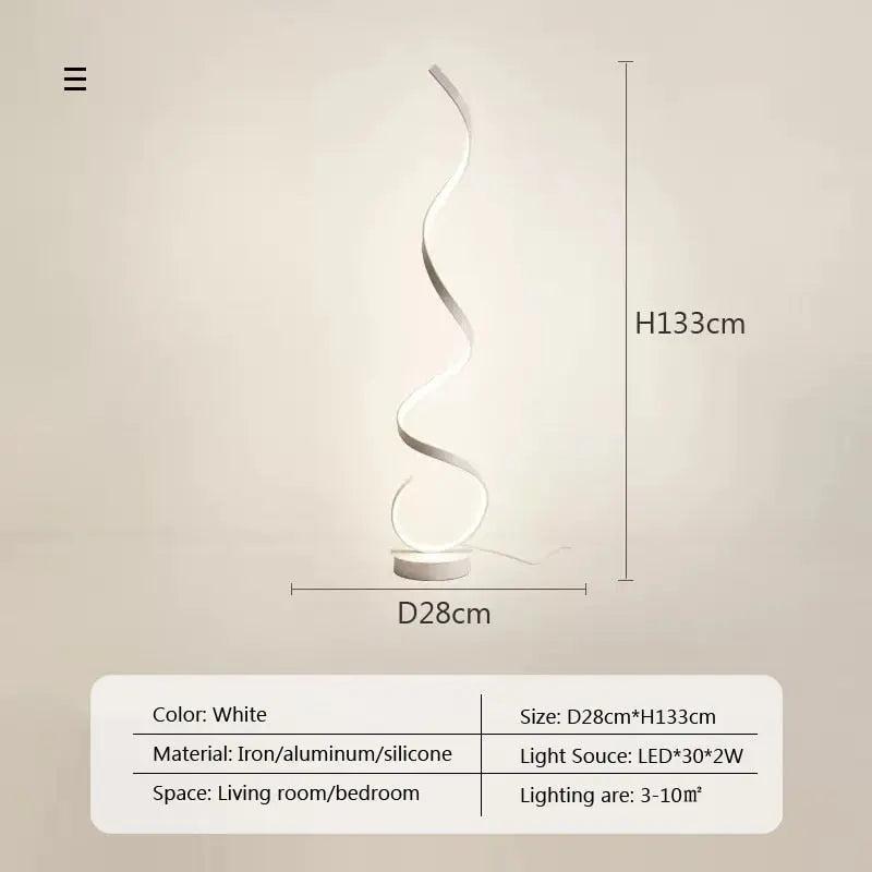 Marya LED Wavy Floor Lamp - Bling Lighting Studio