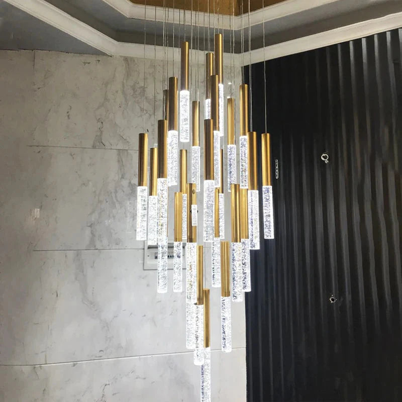 Mina Crystal Entryway Light Fixtures High Ceiling for high ceiling staircase and foyer lighting