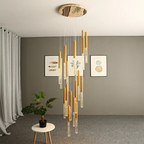 Mina Crystal Entryway Light Fixtures High Ceiling for high ceiling staircase and foyer lighting