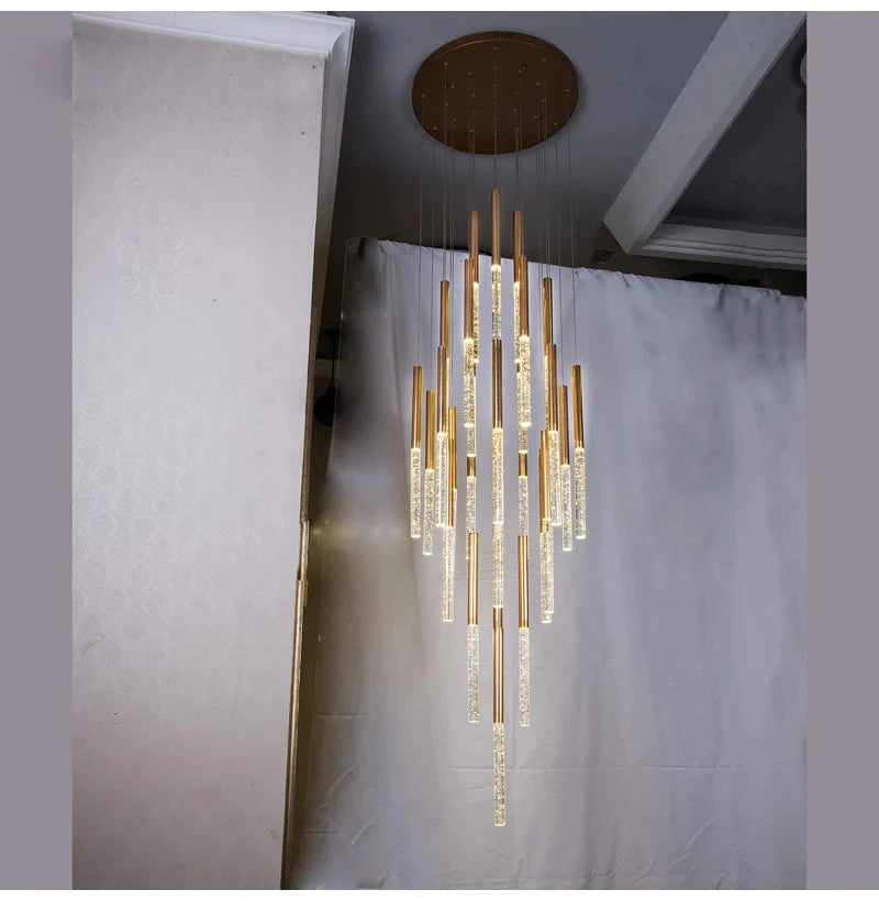 Mina Crystal Entryway Light Fixtures High Ceiling for high ceiling staircase and foyer lighting