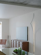 Minimalist Curving Ribbon LED Wall Sconce by Bling Lighting Studio