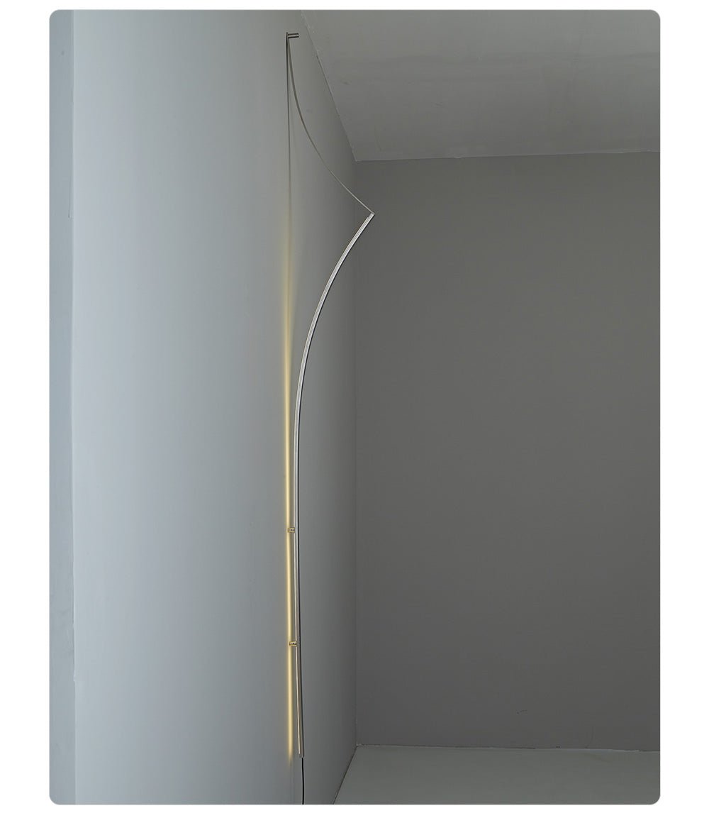 Minimalist Curving Ribbon LED Wall Sconce by Bling Lighting Studio