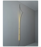 Minimalist Curving Ribbon LED Wall Sconce by Bling Lighting Studio