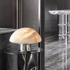 Mira Alabaster Mushroom Table Lamp by Bling Lighting Studio