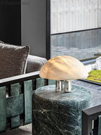 Mira Alabaster Mushroom Table Lamp by Bling Lighting Studio