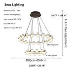 Misty 2-Layer Ring Modern Retro Chandelier - Bling Lighting Studio