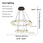 Misty 2-Layer Ring Modern Retro Chandelier - Bling Lighting Studio