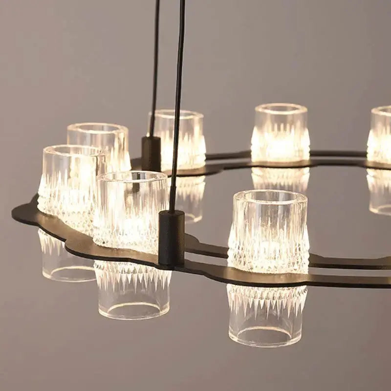 Misty 2-Layer Ring Modern Retro Chandelier - Bling Lighting Studio