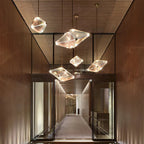 Modern Angular Diamond Style LED Pendant Light - Bling Lighting Studio