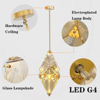 Modern Angular Diamond Style LED Pendant Light - Bling Lighting Studio