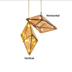 Modern Angular Diamond Style LED Pendant Light - Bling Lighting Studio