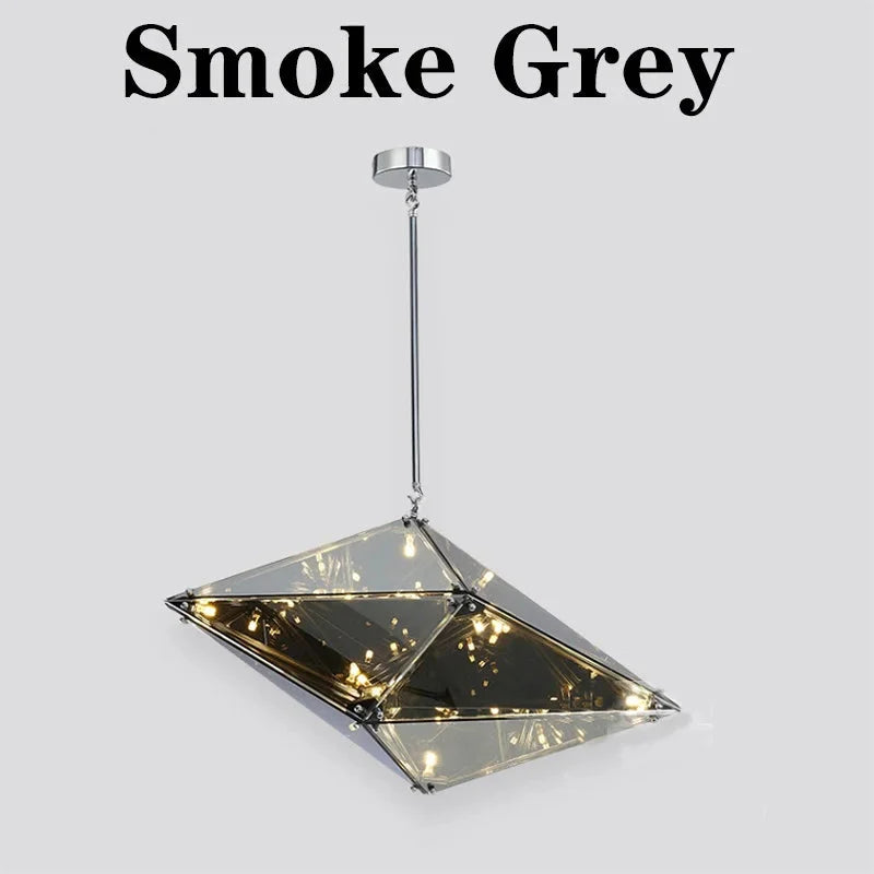 Modern Angular Diamond Style LED Pendant Light - Bling Lighting Studio