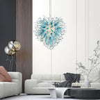 Modern Aqua Blue Glass Chandelier - Bling Lighting Studio