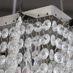 Modern Crystal Beaded Chandelier for Staircase&Foyer for high ceiling staircase and foyer lighting