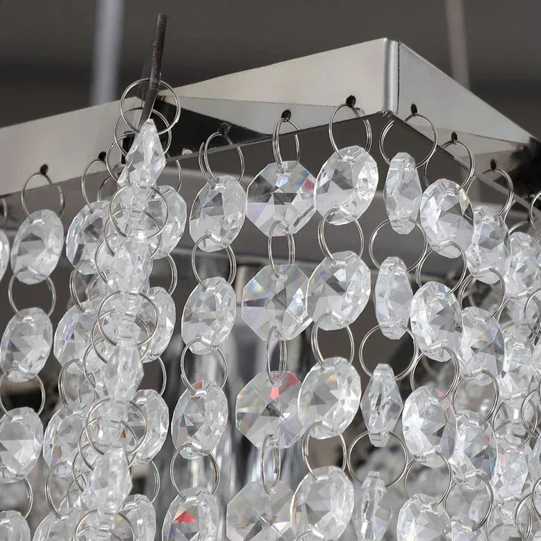 Modern Crystal Beaded Chandelier for Staircase&Foyer for high ceiling staircase and foyer lighting