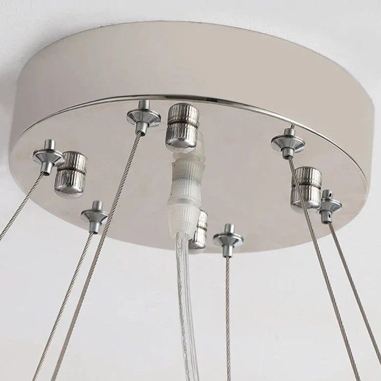 Modern Crystal Beaded Chandelier for Staircase&Foyer for high ceiling staircase and foyer lighting