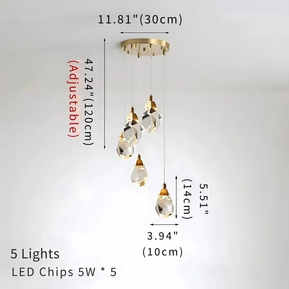 Modern Crystal Chandelier for High Ceiling Living Room for high ceiling staircase and foyer lighting 