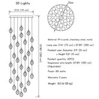Modern Crystal Chandelier for High Ceiling Living Room for high ceiling staircase and foyer lighting