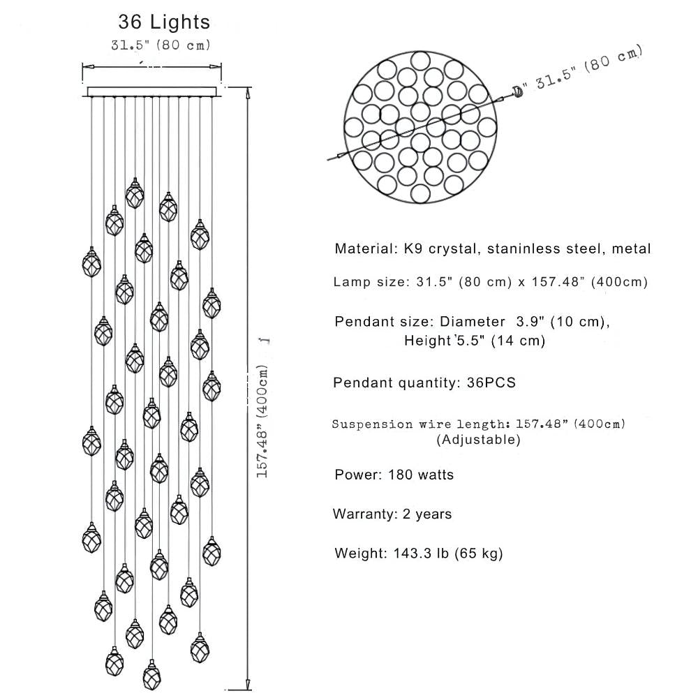 Modern Crystal Chandelier for High Ceiling Living Room for high ceiling staircase and foyer lighting