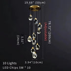 Modern Crystal Chandelier for High Ceiling Living Room for high ceiling staircase and foyer lighting