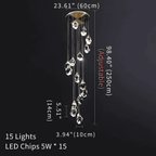 Modern Crystal Chandelier for High Ceiling Living Room for high ceiling staircase and foyer lighting