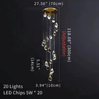 Modern Crystal Chandelier for High Ceiling Living Room for high ceiling staircase and foyer lighting