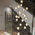 Modern Crystal Glass Bubble Chandelier for Foyer for high ceiling staircase and foyer lighting