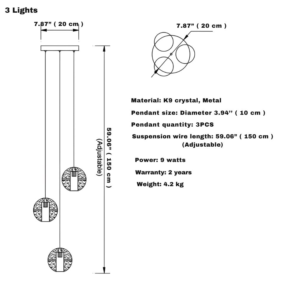 Modern Crystal Glass Bubble Chandelier for Foyer for high ceiling staircase and foyer lighting