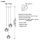 Modern Crystal Glass Bubble Chandelier for Foyer for high ceiling staircase and foyer lighting