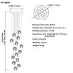 Modern Crystal Glass Bubble Chandelier for Foyer for high ceiling staircase and foyer lighting