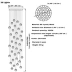 Modern Crystal Glass Bubble Chandelier for Foyer for high ceiling staircase and foyer lighting