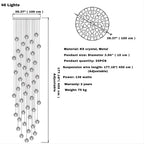 Modern Crystal Glass Bubble Chandelier for Foyer for high ceiling staircase and foyer lighting