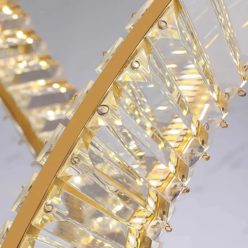 Modern Crystal Light Fixture for Staircase & Foyer & High Ceiling for high ceiling staircase and foyer lighting